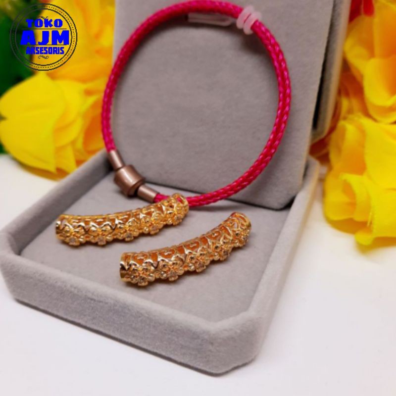 Jual Liontin Atau Charm Pipa Bunga Untuk Gelang Pandora Tali Serut