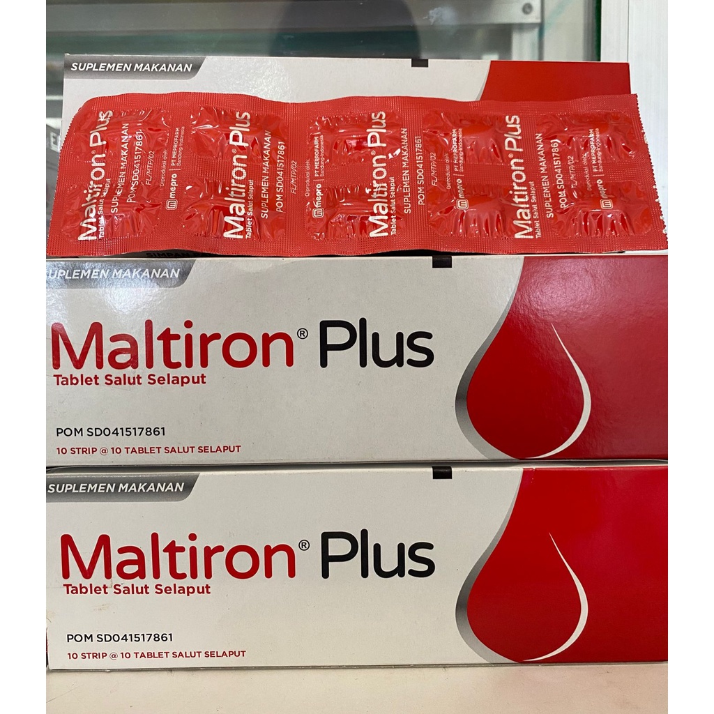 Jual Maltiron Plus Perstrip Isi 10 Tablet Multivitamin Mineral Zat Besi