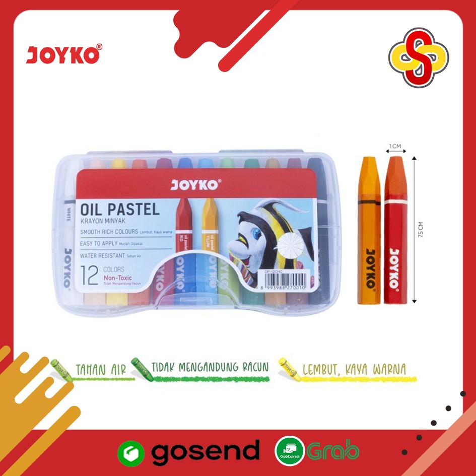 Jual Crayon Krayon Oil Pastel Joyko Warna Shopee Indonesia