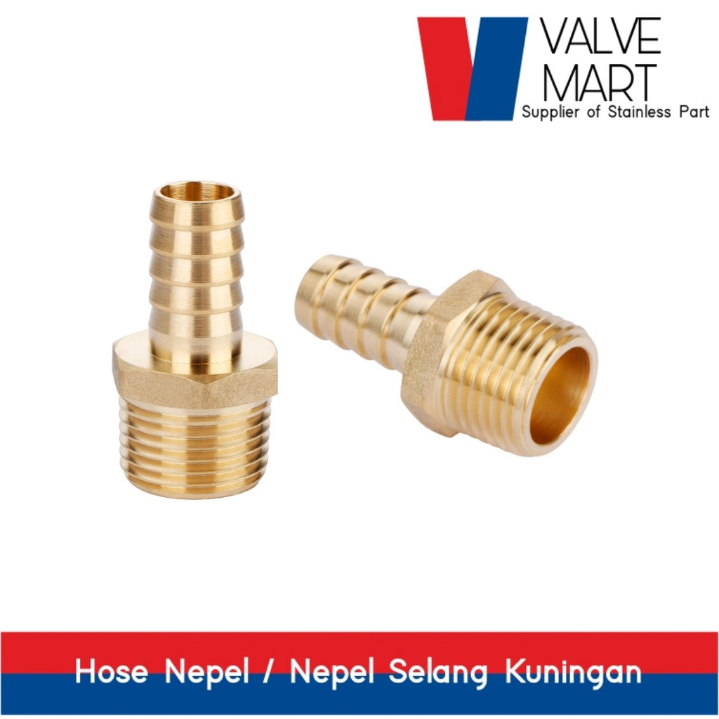 Jual Hose Nepel Nepel Selang Kuningan Drat Male 1 4 X Hose 1 2