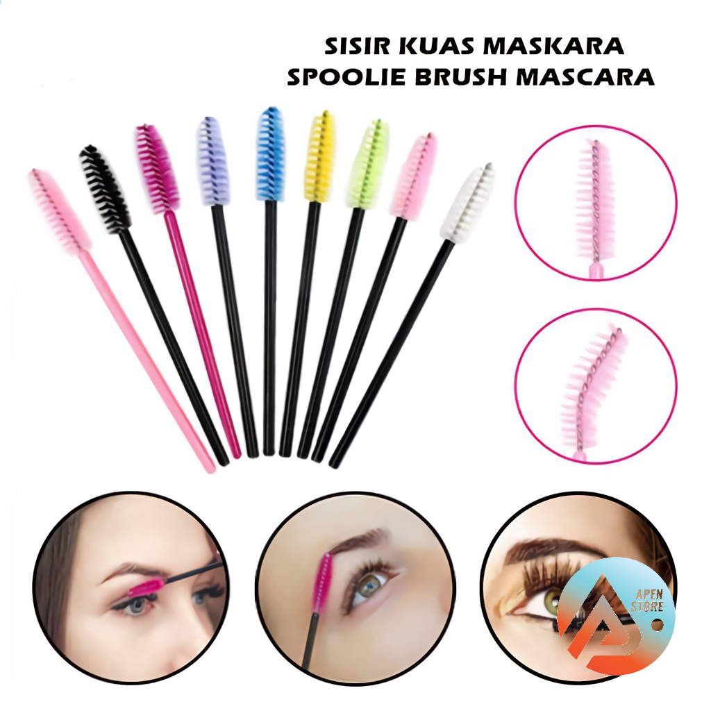 Jual APEN Sisir Kuas Maskara Spoolie Brush Mascara Wand Sikat Eyelash