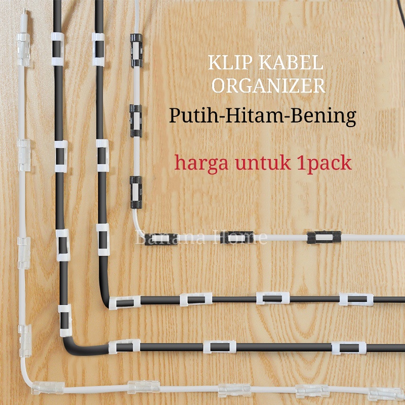 Jual Pack Pcs Klip Kabel Organizer Cable Clip Shopee Indonesia