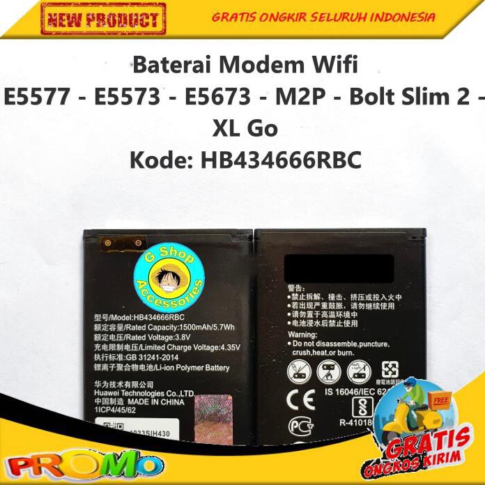 Jual Baterai Modem Mifi Huawei E5577 E5673 E5573 M2P Bolt Slim 2 Xl Go