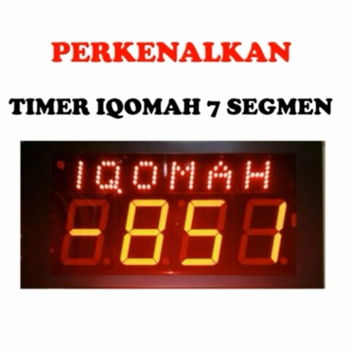 Jual PROMO Timer Adzan Azan Iqomah Counter 7 Segment Display Led