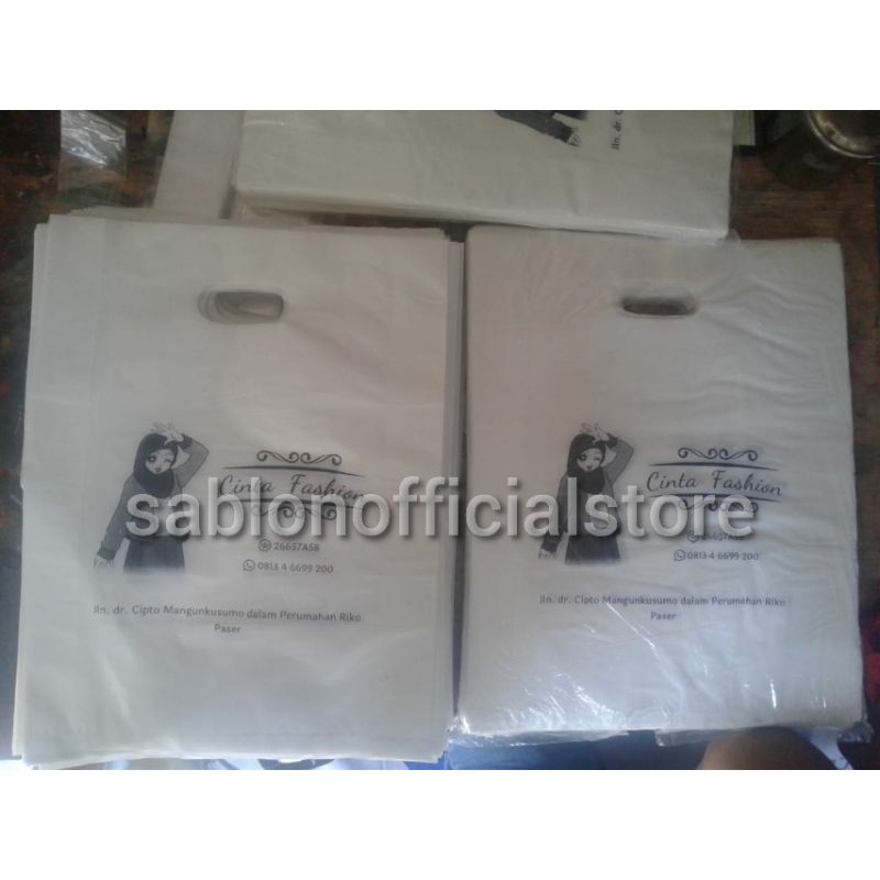 Jual Plastik Plong 28x35cm Sablon Free Desain Isi 100 Pcs Shopee