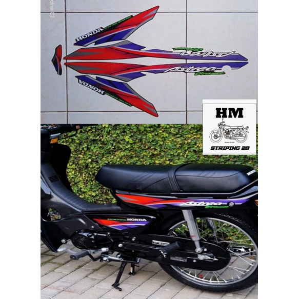 Jual Stiker Striping Lis Body Motor Honda Astrea Grand Merah