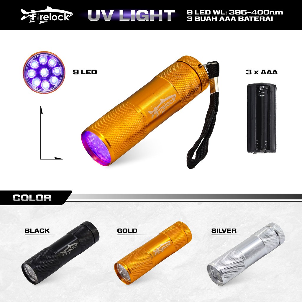 Jual Senter Ultraviolet Firelock Senter Uv Light Led Shopee Indonesia