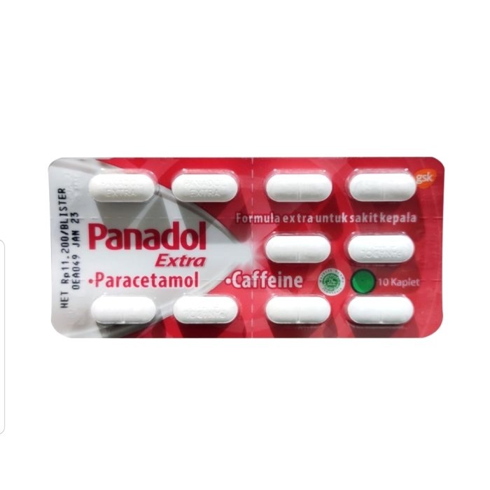 Jual PANADOL EXTRA OBAT SAKIT KEPALA ISI 10KAPLET Merah Shopee