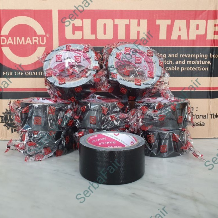 Jual Cloth Tape Daimaru 2 Inch 12 Meter Lakban Kain Hitam Shopee