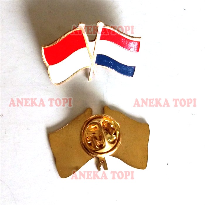 Jual Pin Bendera Persahabatan Indonesia Dan Belanda Pin Cross Flag