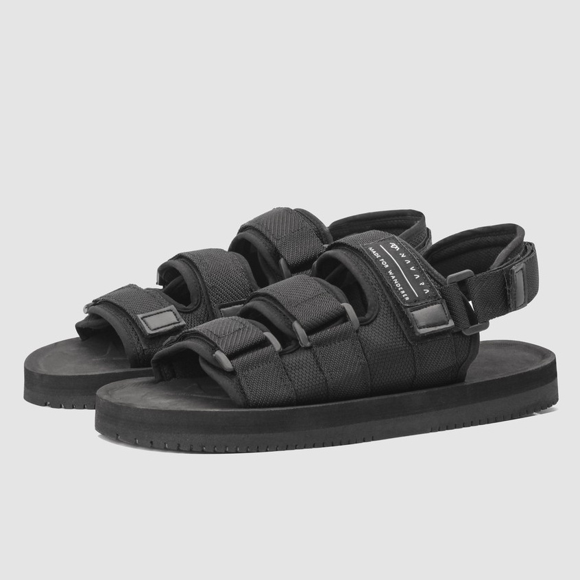 Jual Sendal Gunung Pria Original Navara Basic Sandal Strap Black