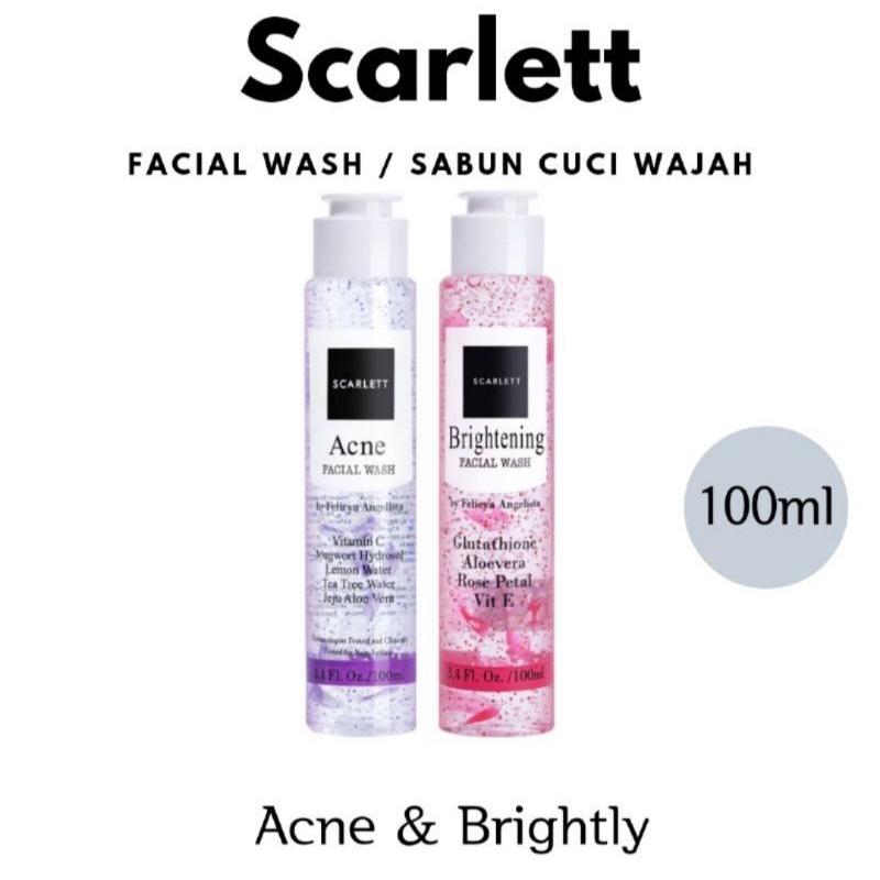 Jual Facial Wash Scarlett Varian Brightly Dan Acne Shopee Indonesia