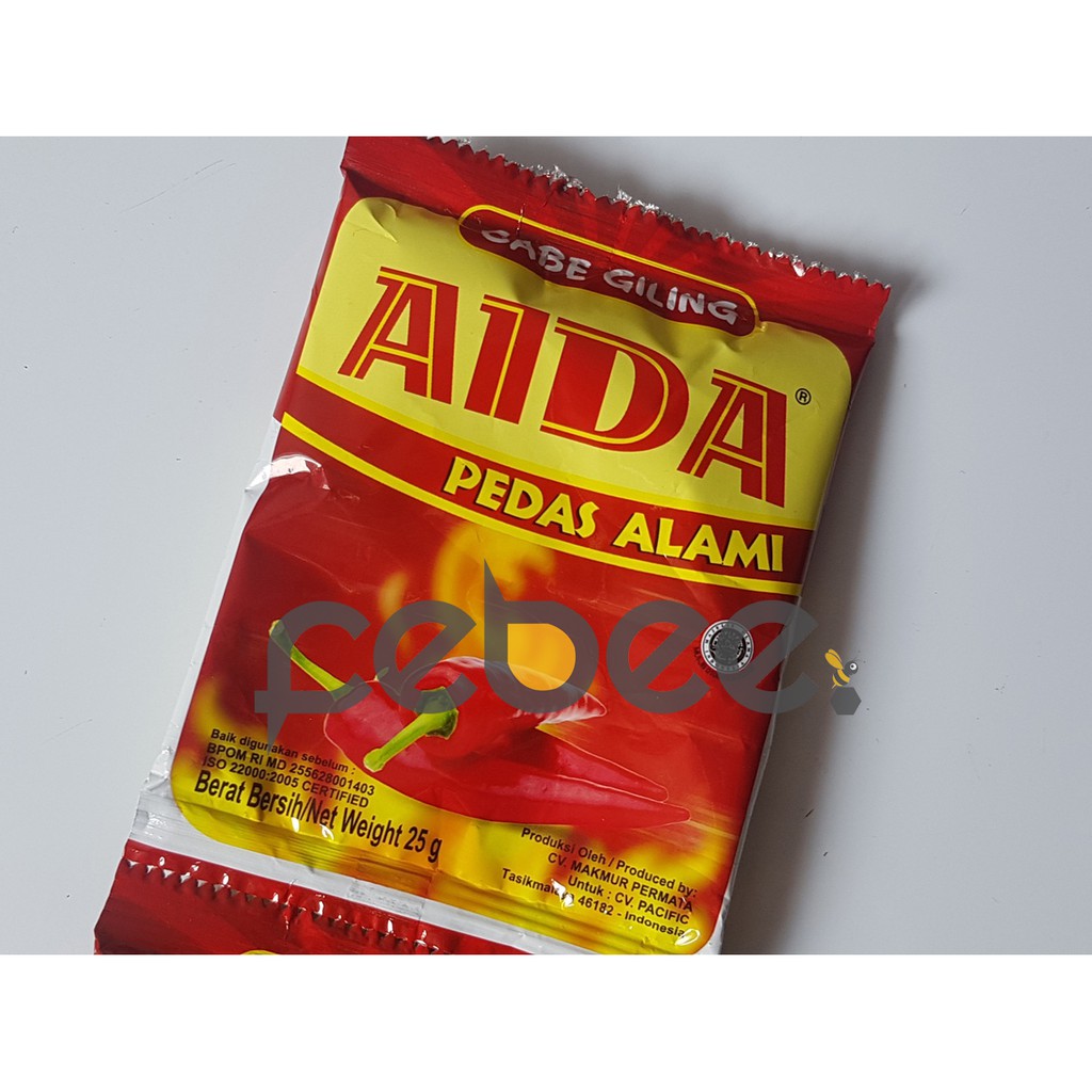 Jual Aida Cabe Cabai Giling Bubuk Pedas Alami 25g Shopee Indonesia