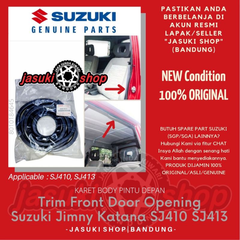 Jual Trim Front Door Opening Karet Body Pintu Depan Suzuki Jimny Katana