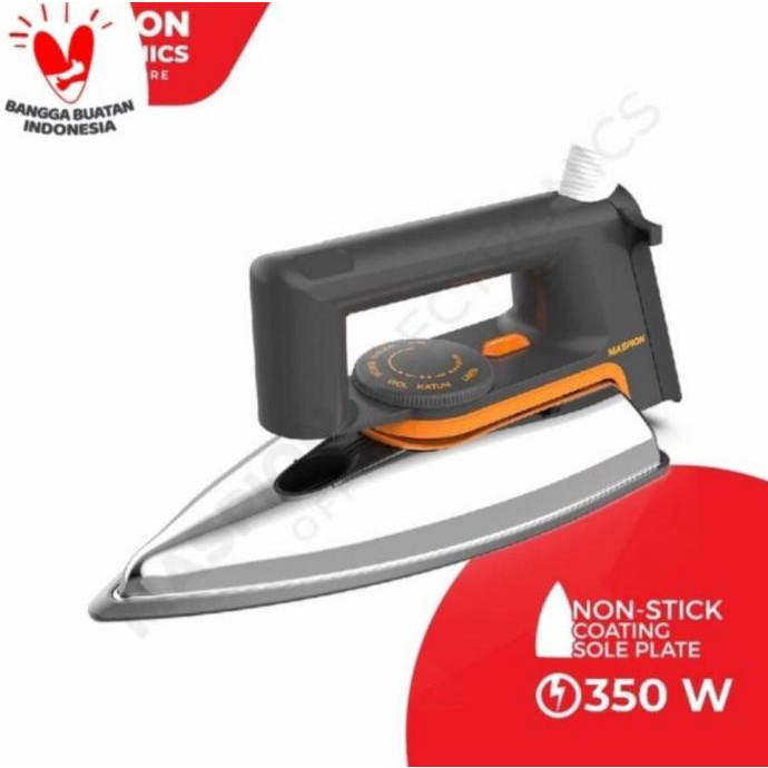 Jual GOSOKAN SETRIKA MASPION STAINLESS HA 110 DRY IRON Shopee Indonesia