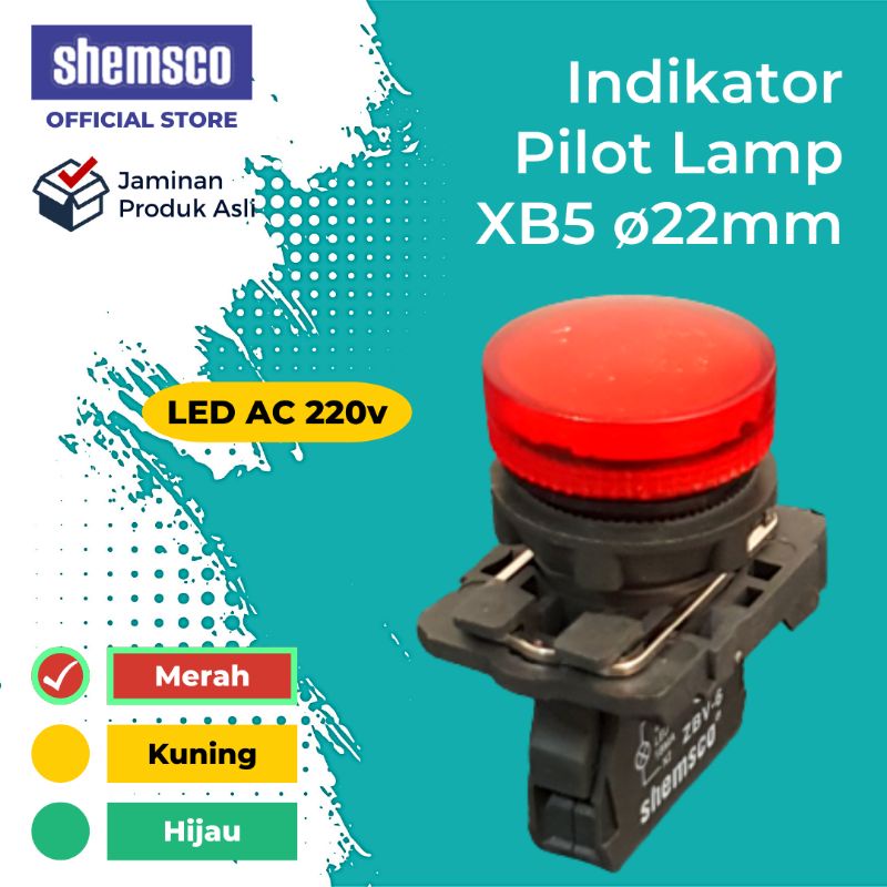 Jual Ac V Pilot Lamp Mm Lampu Indikator Panel Xb Av Shemsco