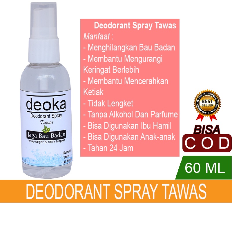 Jual Deodorant Spray Tawas Deoka Mencegah Bau Badan Dan Ketiak Bersih