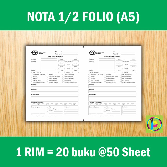 Jual Cetak Nota Bon Nota Kontan Kecil Buku Folio Ria Cetak Nota Bon