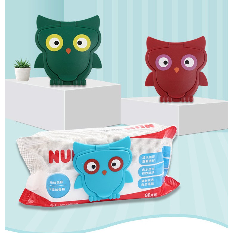 Jual Logu Penutup Tisu Basah Anti Kering Bentuk Owl Baby Wipes