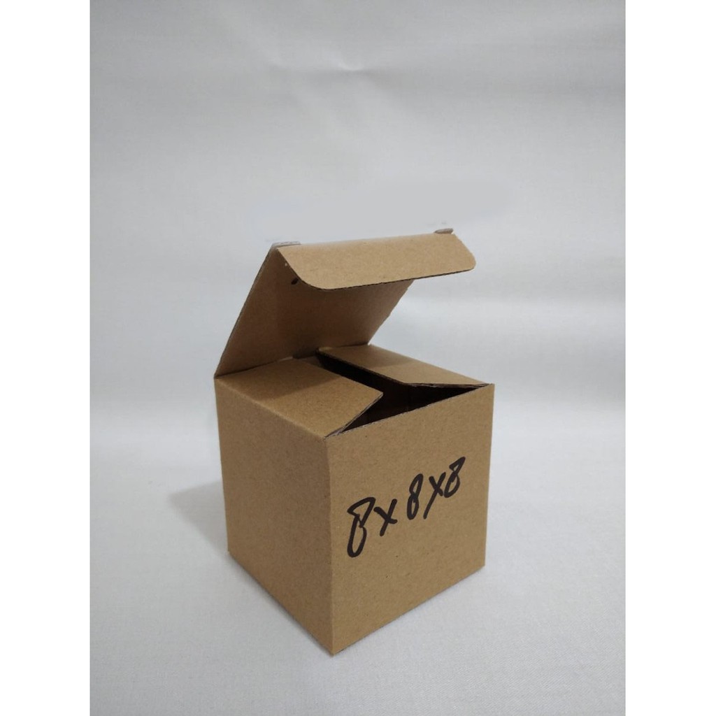 Jual Kardus Box Packaging Makanan Polos 8x8x8cm Kardus Box Polos