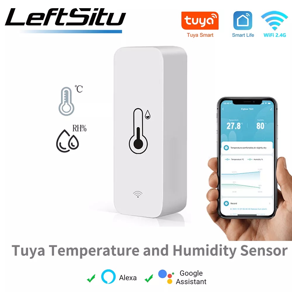 Jual Tuya Smart Sensor Termometer Dan Kelembaban Wifi Shopee Indonesia