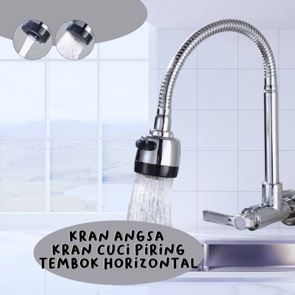 Jual Kran Keran Air Angsa Fleksibel Wastafel Tembok Sink Minimalis