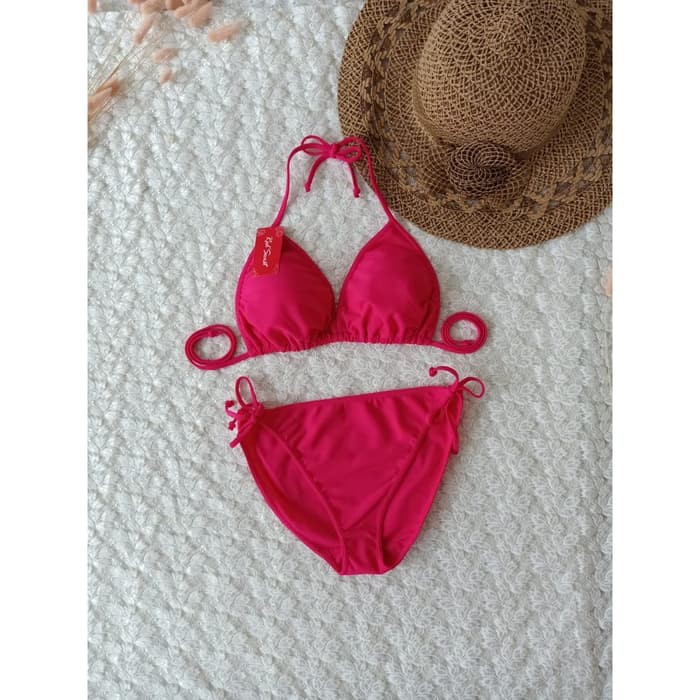 Jual Diskon Bk R Xo Pink Fanta Bikini Pantai Segitiga With Foam