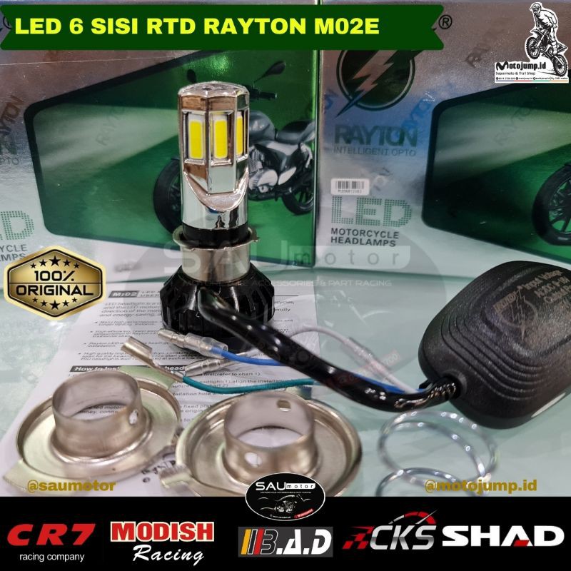 Jual Saumotor Lampu Motor Led 6 Sisi Rtd Rayton M02E Original Bohlam