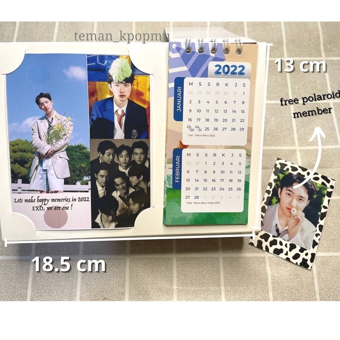 Jual Kalender Meja Sehun Chanyeol Kai Suho Baekhyun Chen D O