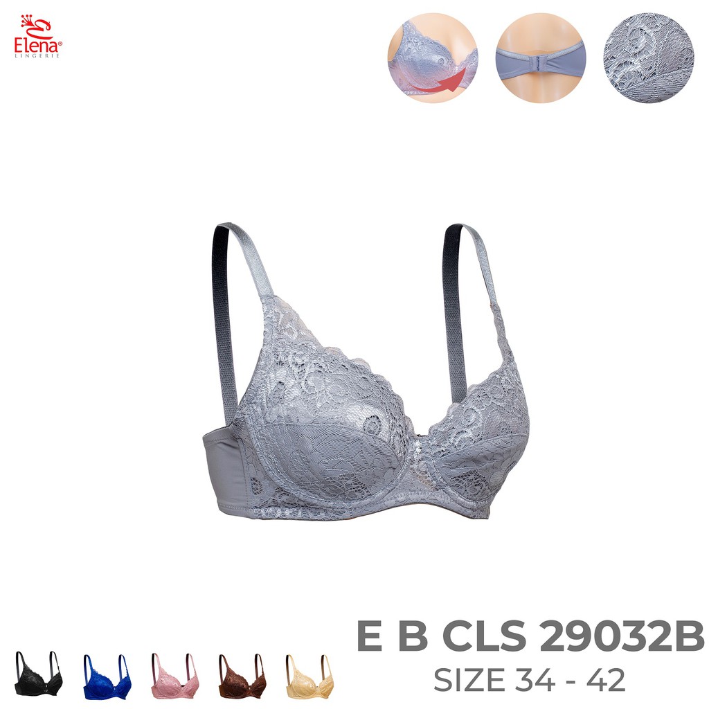 Jual Elena Classic Bra Kawat Tanpa Busa 29032 Multicolour Size 34B