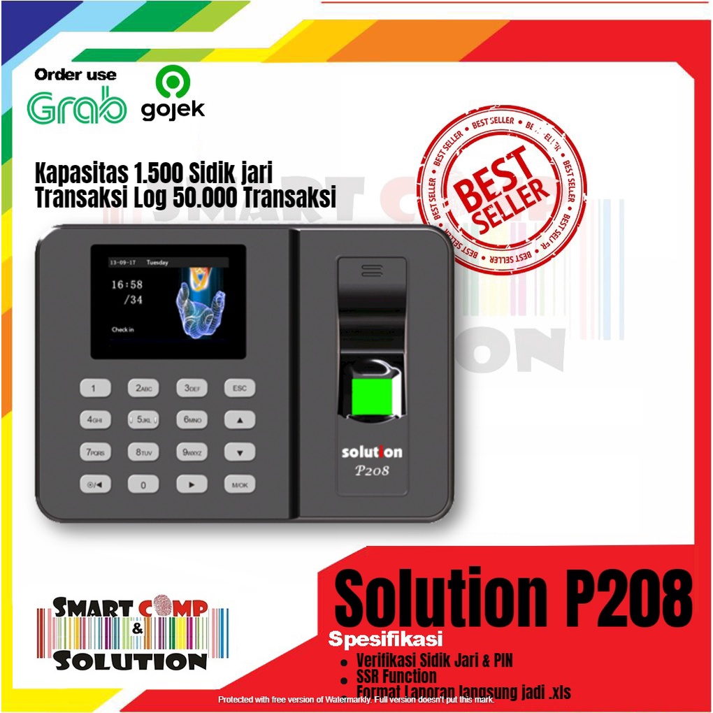 Jual Mesin Absensi Fingerprint Solution P Shopee Indonesia