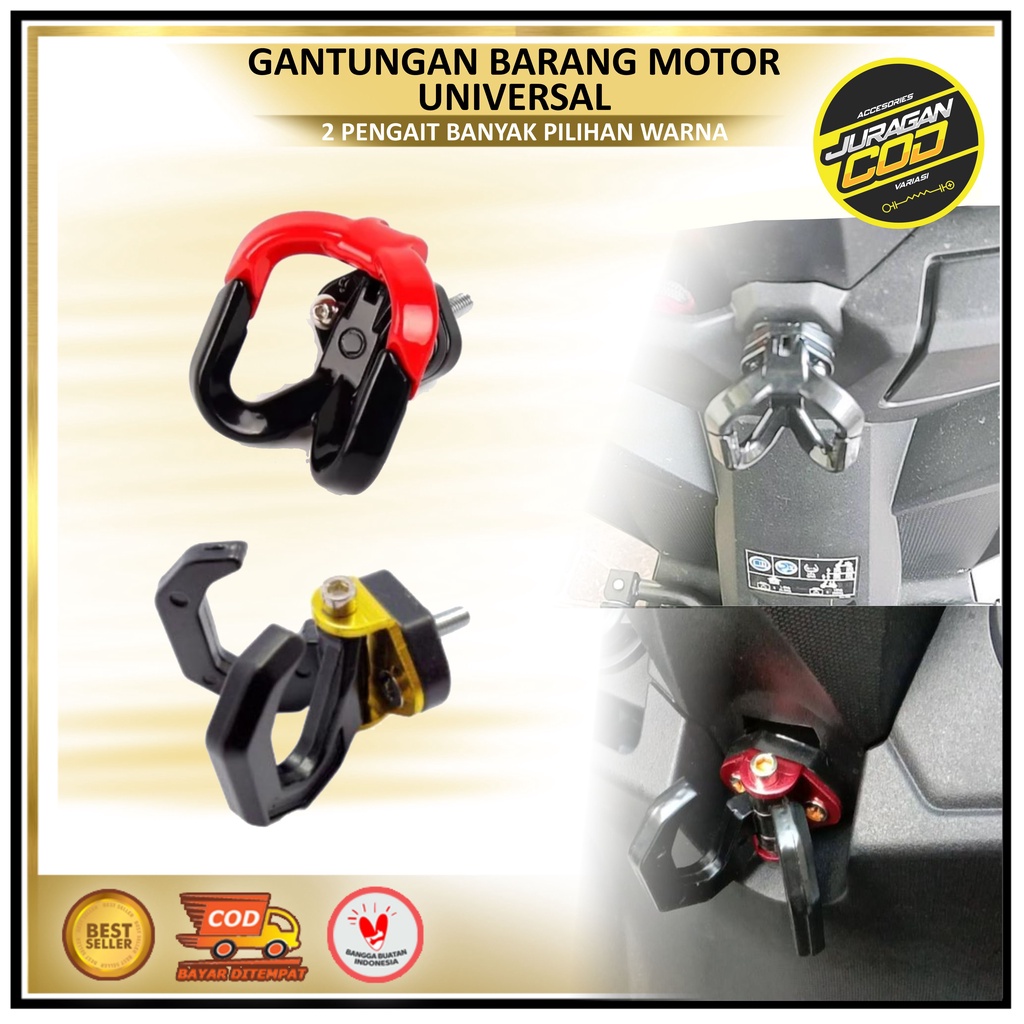 Jual Gantungan Barang Motor Universal 2 Kepala Terjangkau Beat Scoopy