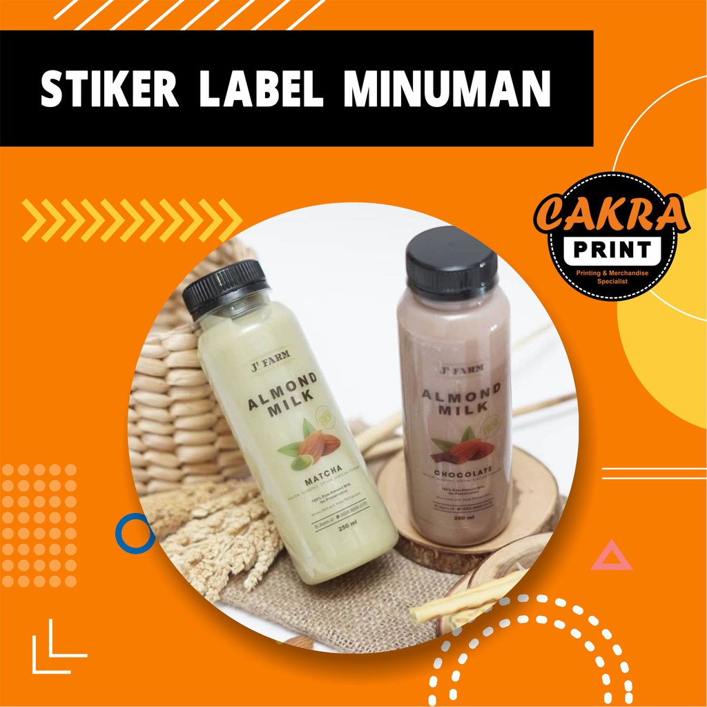 Jual Stiker Label Botol Kemasan Minuman Custom Design Isi