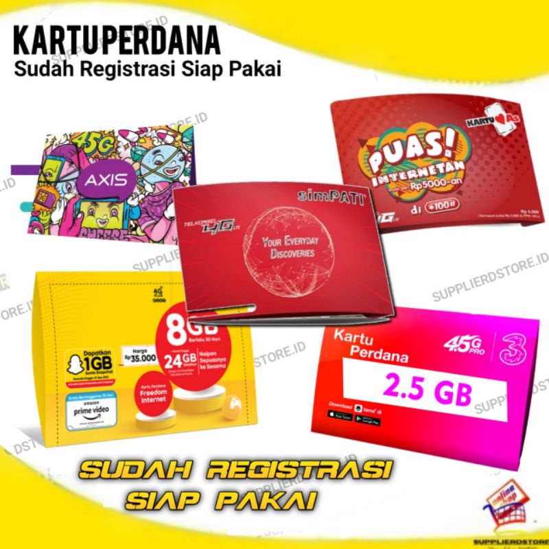 Jual Kartu Perdana All Operator Siap Nganu Sudah Registrasi Siap Pakai