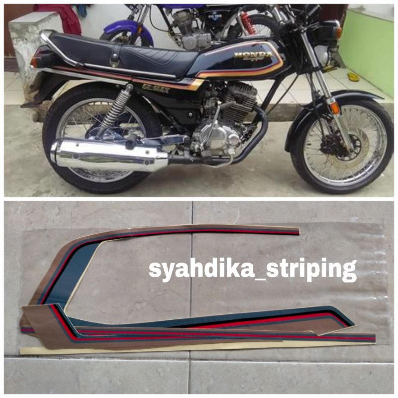 Jual STICKER STRIPING LIS BODY MOTOR GL MAX SERIES THN 1983 HITAM