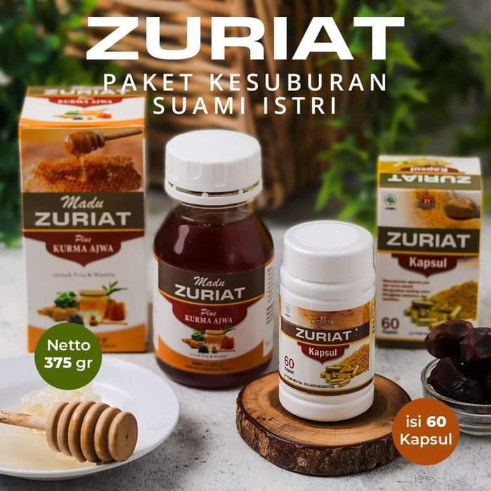 Jual Paket Promil Madu Zuriat Kurma Ajwa Dan Kapsul Zuriat 21 Paket