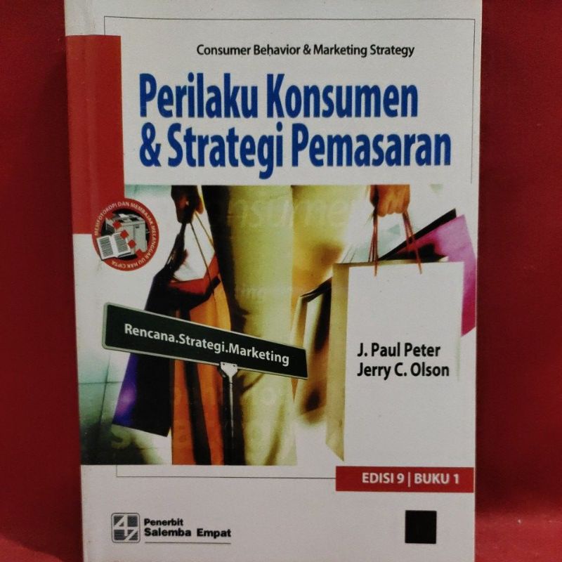 Jual Perilaku Konsumen Strategi Pemasaran Edisi Buku By J Paul