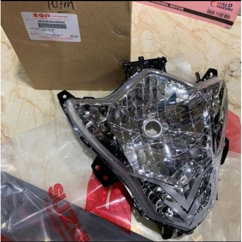 Jual REFLEKTOR LAMPU DEPAN SATRIA FU150 FACELIFT ORIGINAL SGP HEAD