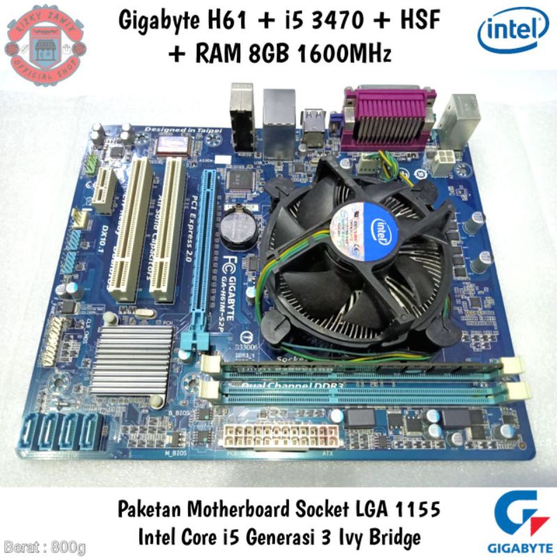 Jual Paketan Mobo Gigabyte H I Ram Gb Mhz Ddr Hsf