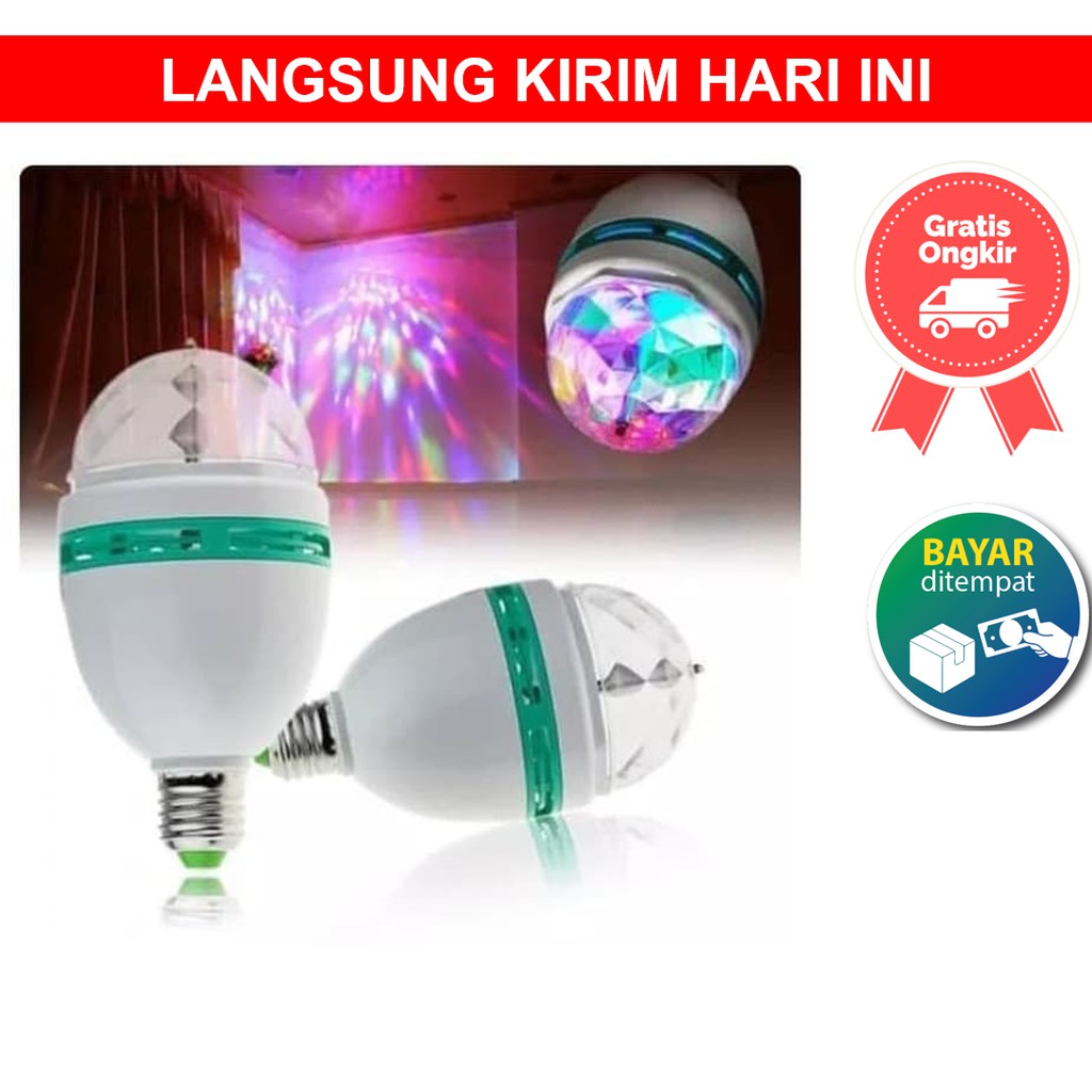 Jual Lampu Disko Disco Putar Warna Warni Colourful Bohlam Dugem Karaoke