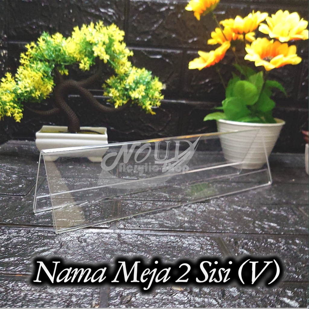 Jual Papan Nama Meja Akrilik Acrylic Name Desk Ukuran 7 X 30 Shopee