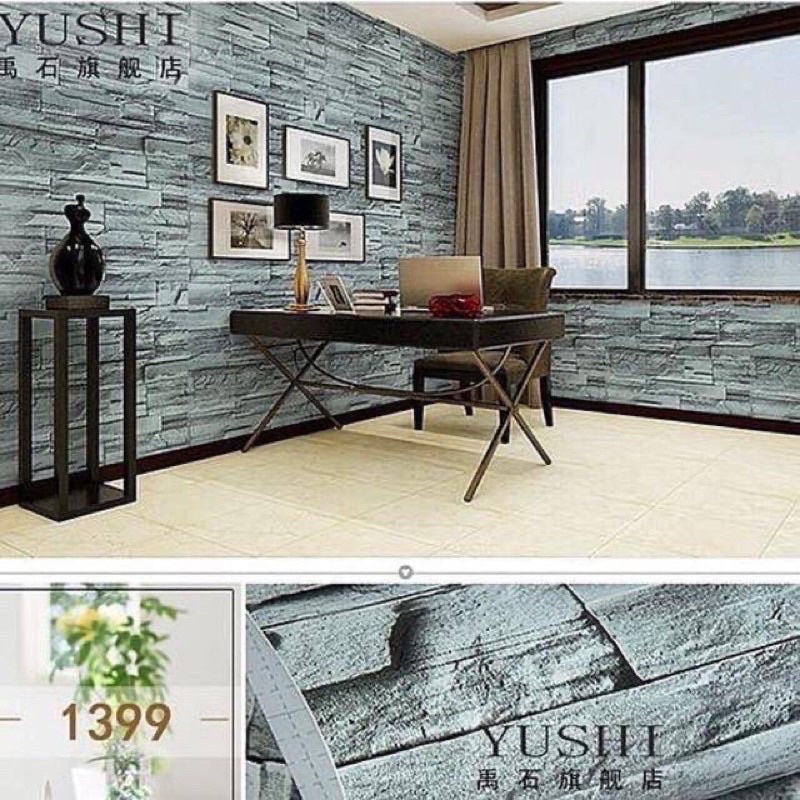 Jual WALLPAPER DINDING MOTIF BATU ALAM GELAP 8 5MX45CM Shopee Indonesia