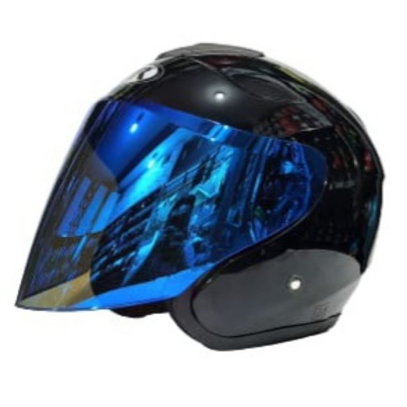 Jual Helm Kyoto Hitam Glossy Paket Ganteng Kaca Flat Venom Merek Dyr