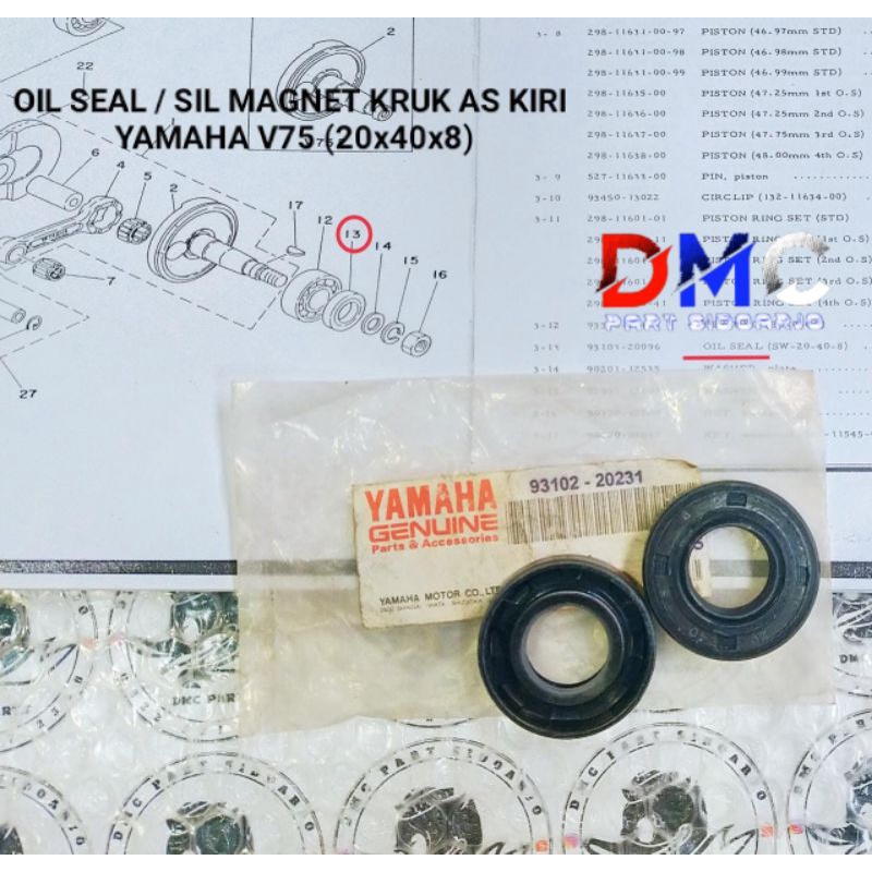 Jual Oil Seal Magnet Sil Magnet Kruk As Kiri L Yamaha V V L Rx