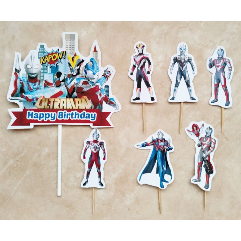 Jual Hiasan Dekorasi Kue Cake Topper Ulang Tahun Karakter Ultraman