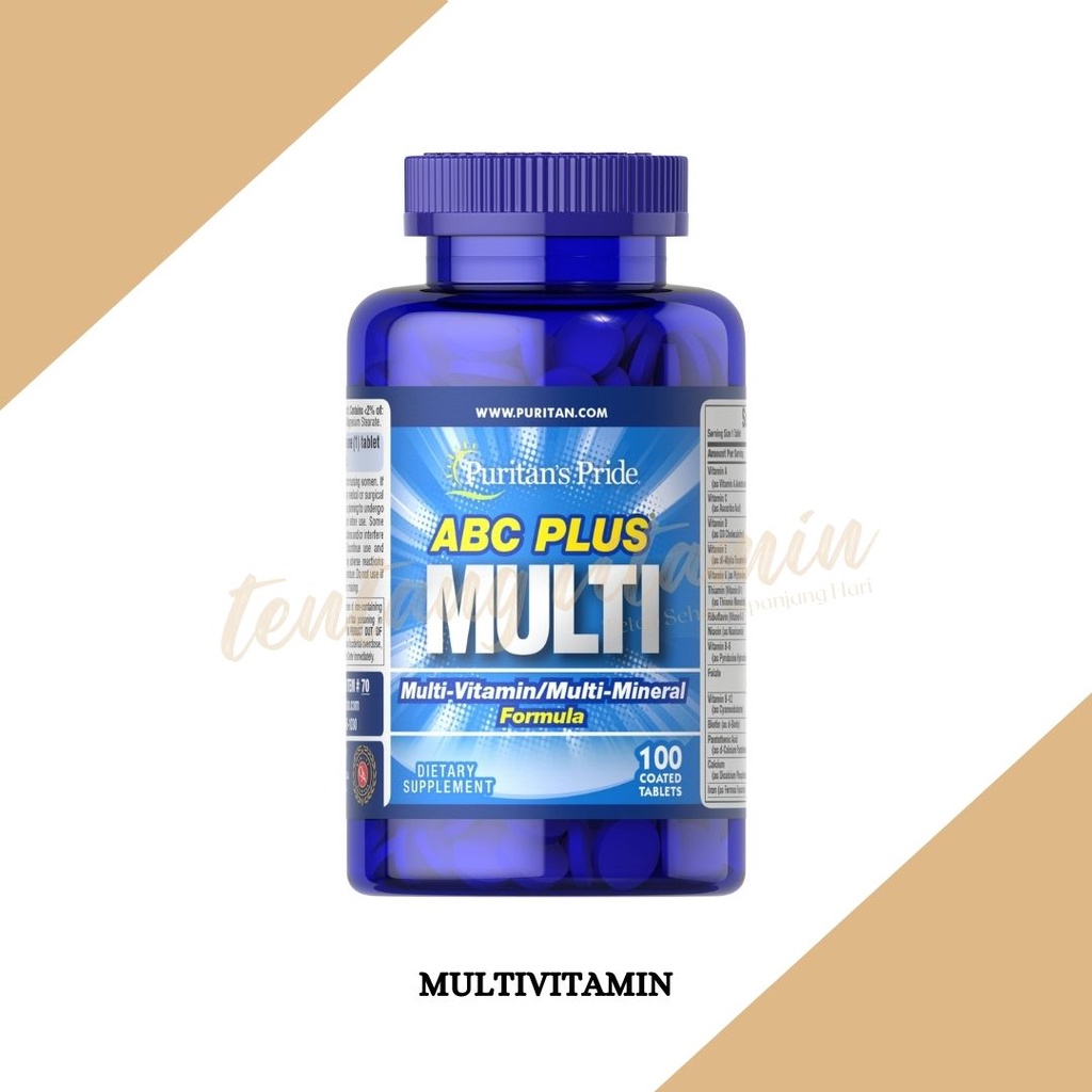 Jual Puritan S Pride Abc Plus Multivitamin And Multi Mineral Formula