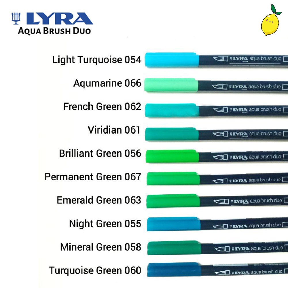 Jual Brush Pen Lyra Aqua Brush Duo Green Shopee Indonesia