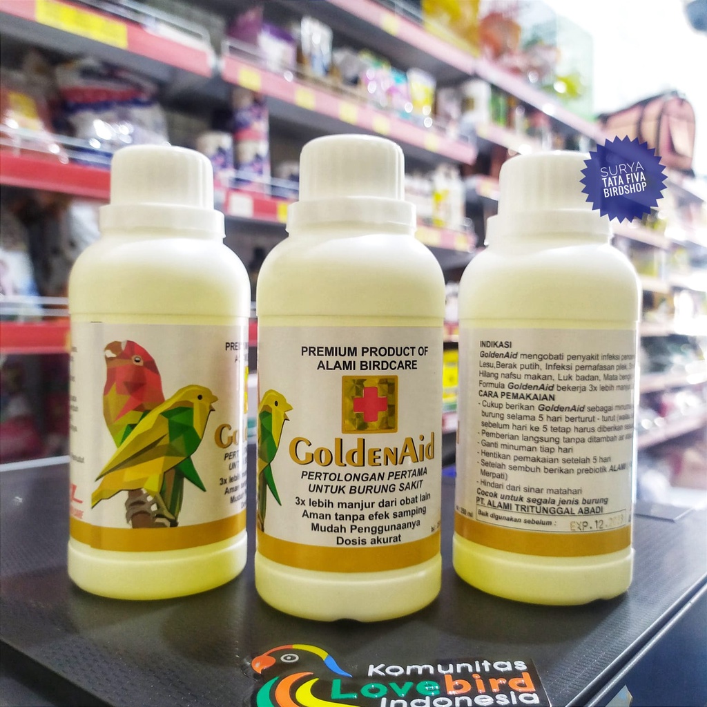 Jual Golden Aid Premium Alami Bird Care Vitamin Burng Sakit Lesu Pilek