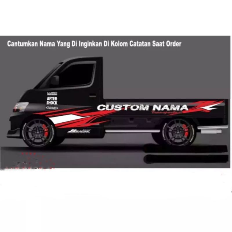 Jual 0126 Sticker Cutting Mobil Pick Up GRAND MAX Bisa Custom Nama Suka