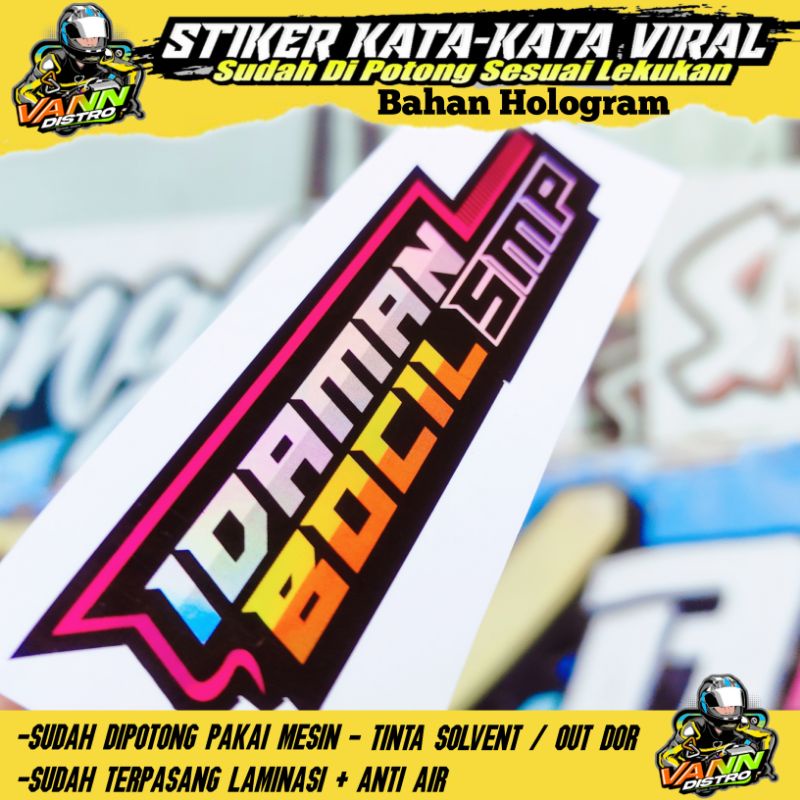 Jual Sticker Kata Kata Sticker Hitz Sticker Viral Sticker Lucu